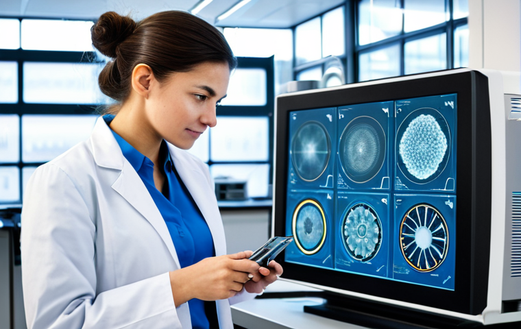 A professional female engineer, fully clothed in a modest lab coat over appropriate business attire, stands in a cutting-edge research and development laboratory. She is observing a holographic display that showcases intricate, organic, and lightweight 3D-printed metal components designed by generative AI. On a clean workbench beside her, a physical prototype of a complex, lattice-structured part is visible. The laboratory is clean, well-lit, and futuristic. Perfect anatomy, correct proportions, natural pose, well-formed hands, proper finger count, natural body proportions, professional photography, high detail, sharp focus, volumetric lighting, fully clothed, modest clothing, appropriate attire, professional dress, safe for work, appropriate content, professional, family-friendly.