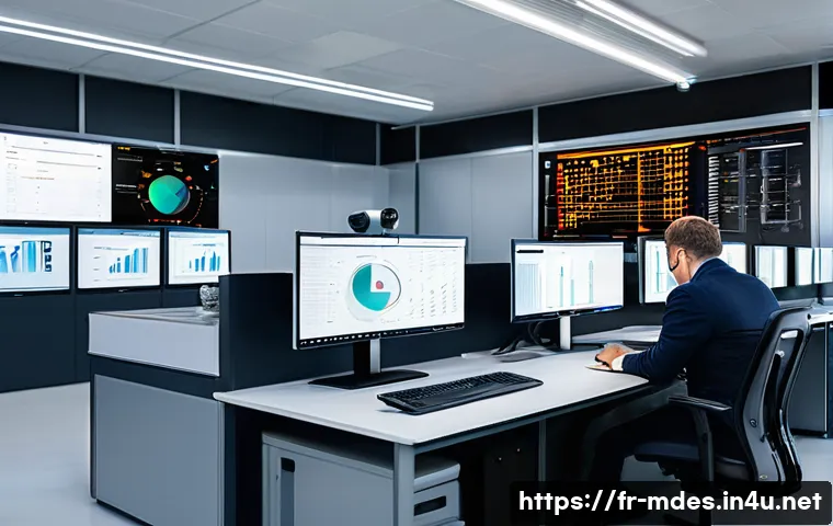 기계설계 제품 출시 후 품질 관리 - A modern industrial quality control room in a French manufacturing plant, featuring diverse professi...