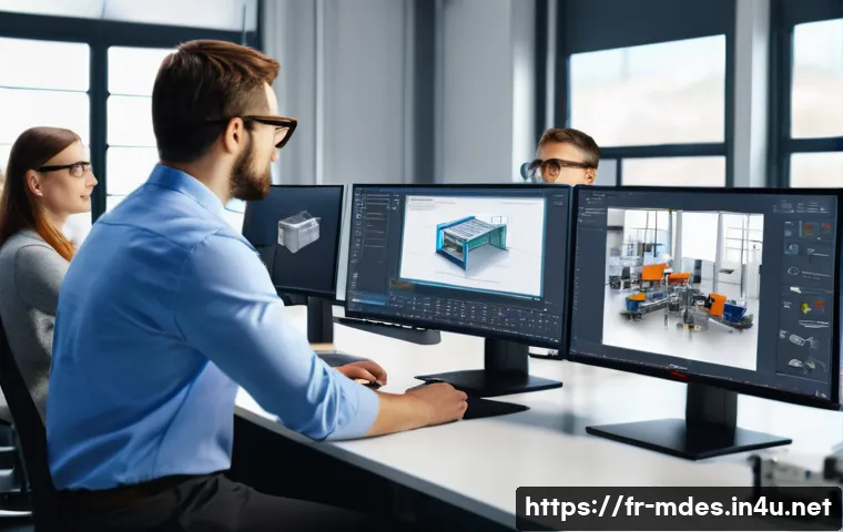 기계설계 실무 경력을 쌓는 방법 - A modern industrial workshop scene showing a diverse multidisciplinary team—engineers, technicians, ...